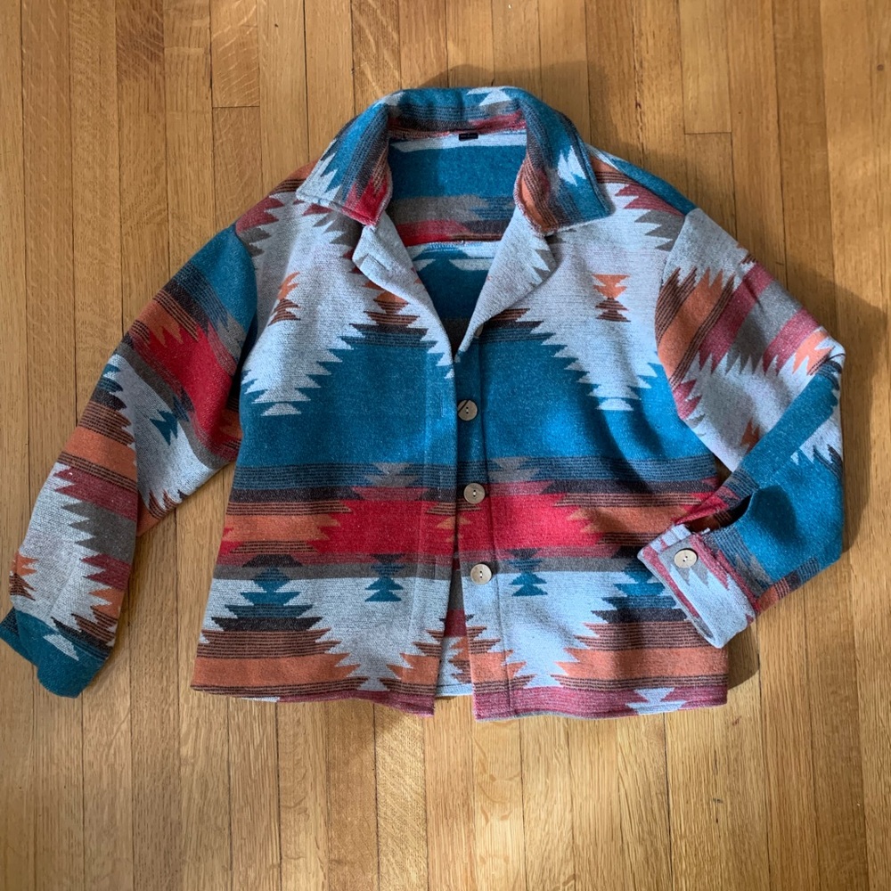 EMERY ROSE Aztec shacket